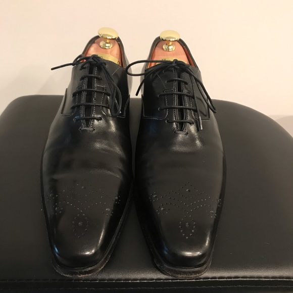 Santoni black oxfords UK 7.5, US 8.5 - Picture 2 of 8